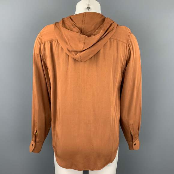 Vintage JEAN PAUL GAULTIER Size 40 Tan Cotton Hooded Shirt Jacket - Picture 4 of 5